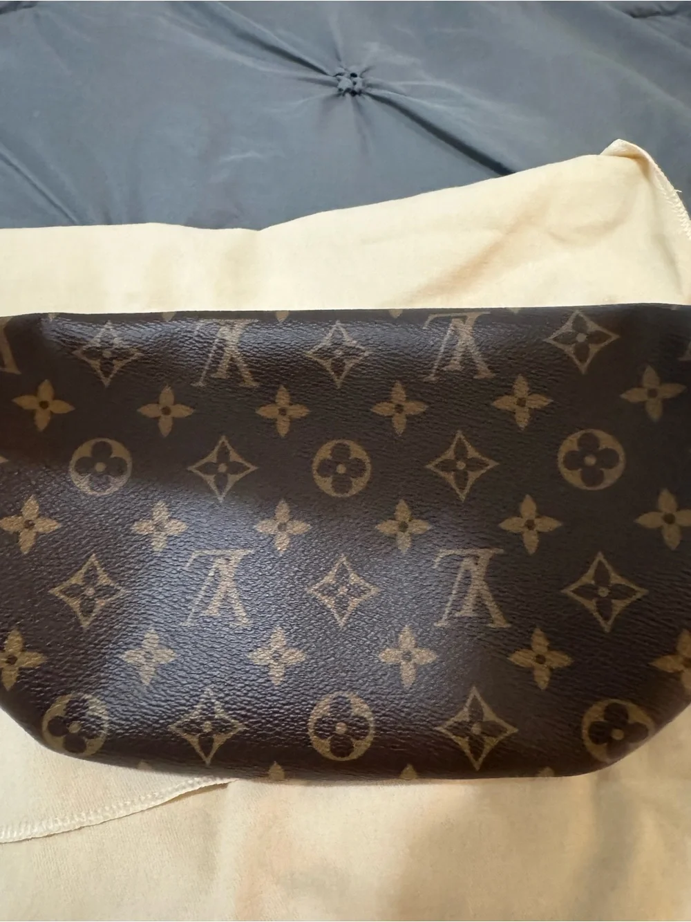 Louis Vuitton Monogram Canvas Belt Bag with Tan Trim